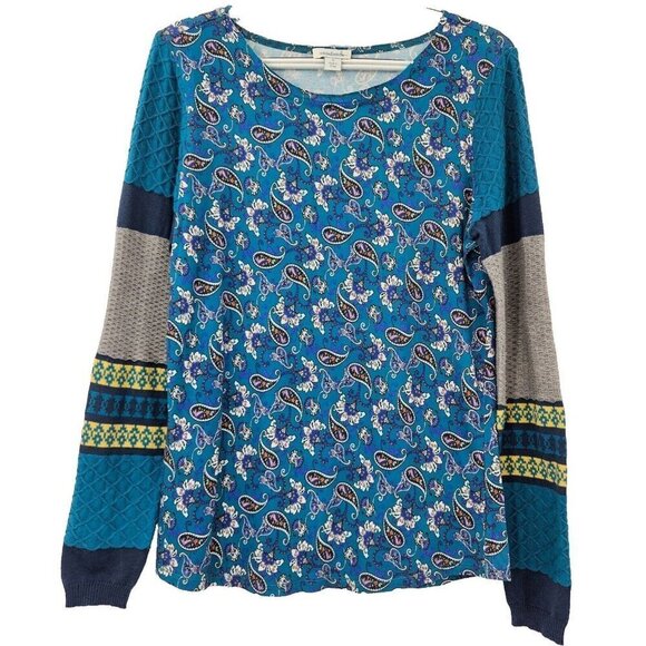 Sundance Sharrar Paisley Embroidered Thermal Top Women’s Size S Boho Hippie - Picture 1 of 9